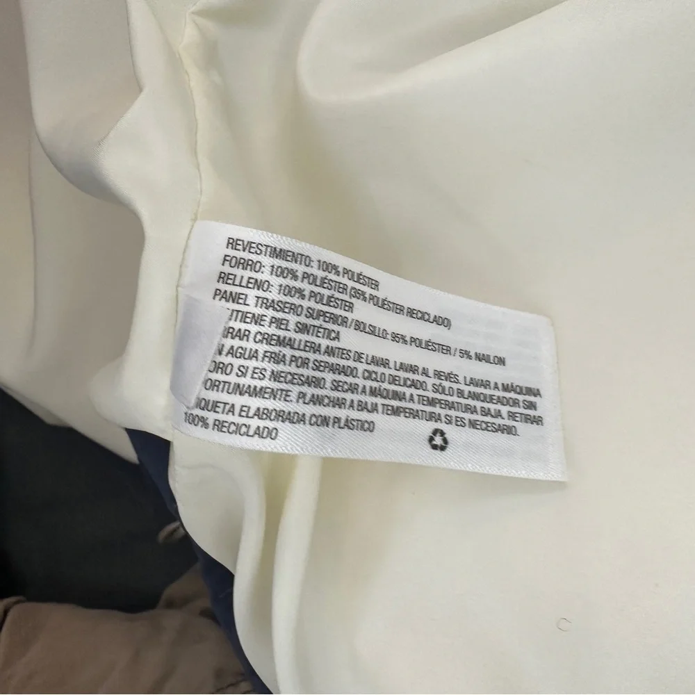 Goodfellow & Co Cream Sherpa Jacket with Navy Blue Pocket unisex XXL